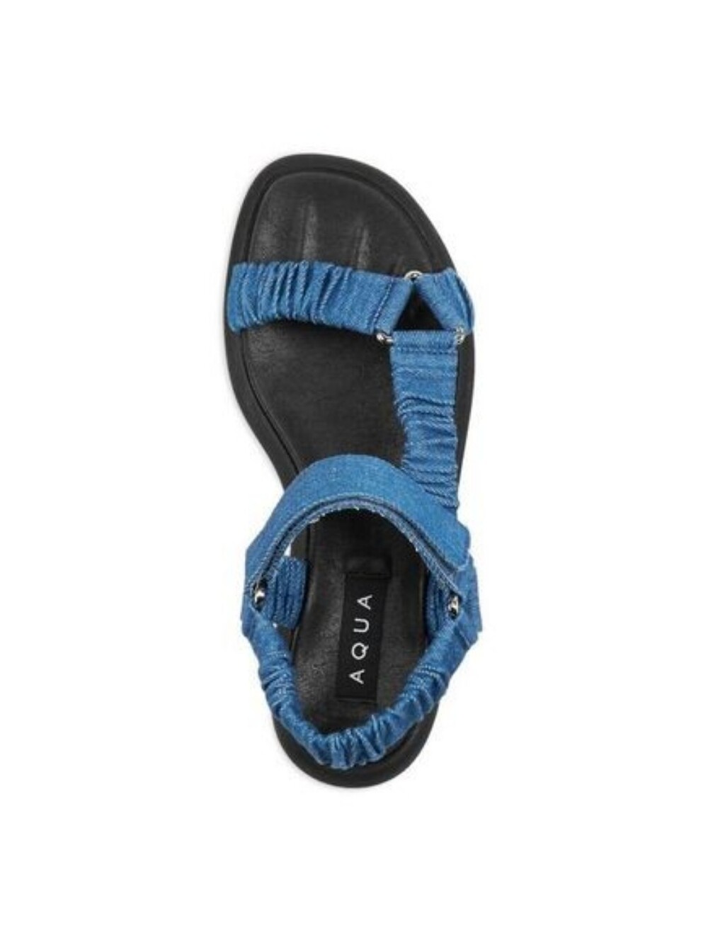 Aqua Tenley Platform Denim Sandals. Color Indigo Blue. Size 10. - Picture 3 of 9